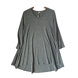 COMFY USA Blouse Women's XS Top Long‎ Sleeve Scoop Neck Extra Small Gray